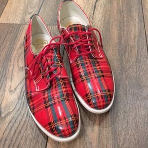 Plaid oxfords